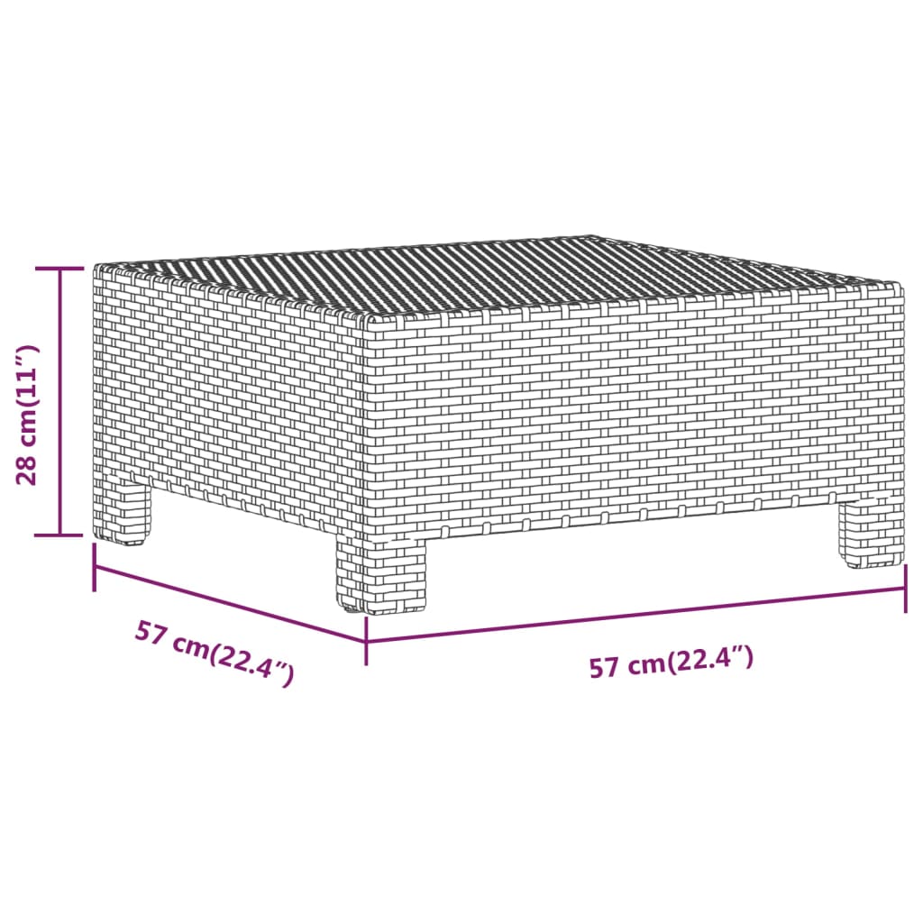Set Divani da Giardino 6 pz con Cuscini in Polyrattan Grigio | homemem39