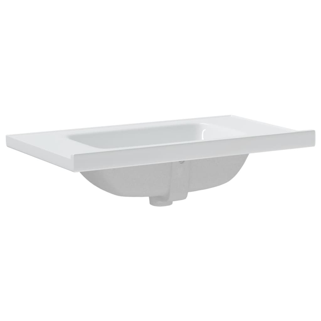 Lavandino da Bagno Bianco 81x48x19,5cm Rettangolare in Ceramica