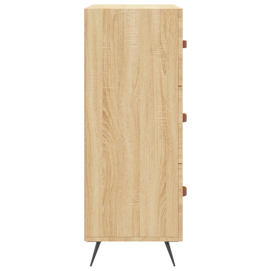 Cassettiera Rovere Sonoma 69,5x34x90 cm in Legno Multistrato