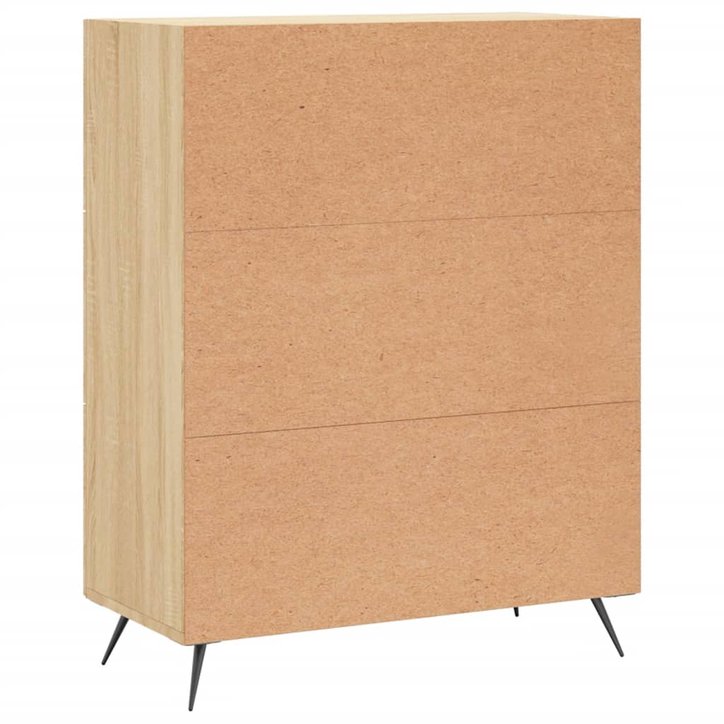 Cassettiera Rovere Sonoma 69,5x34x90 cm in Legno Multistrato