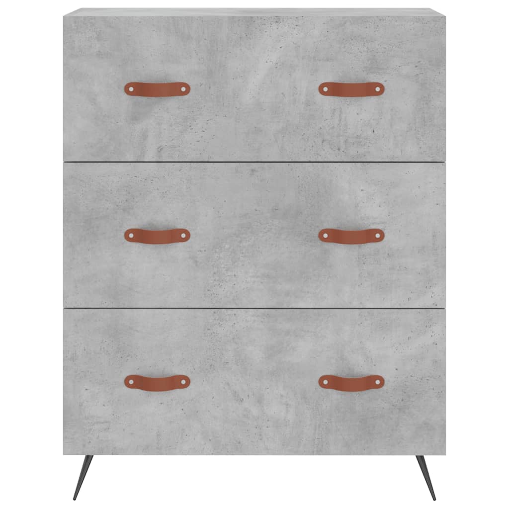 Credenza Grigio Cemento 69,5x34x90 cm in Legno Multistrato