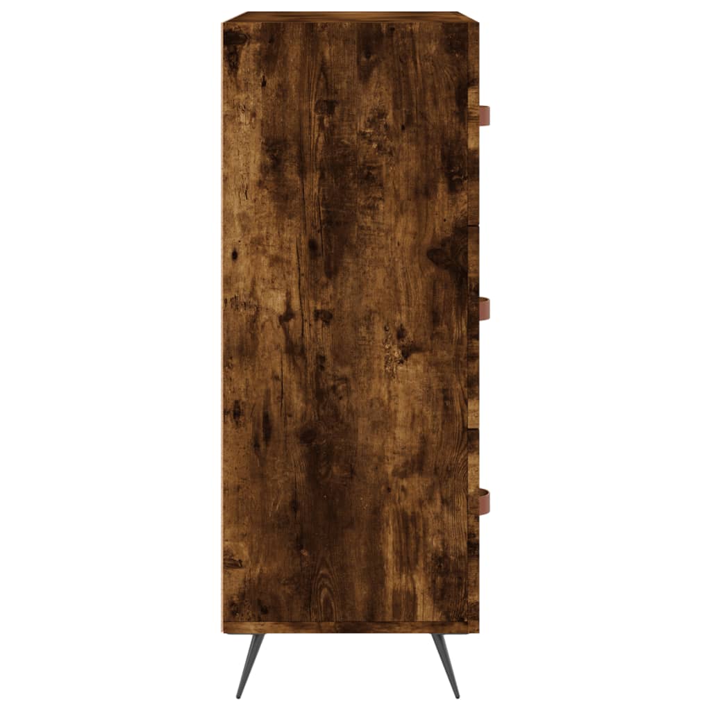 Cassettiera Rovere Fumo 69,5x34x90 cm in Legno Multistrato