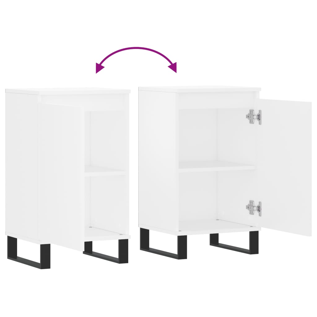 Credenza Bianca 40x35x70 cm in Legno Multistrato