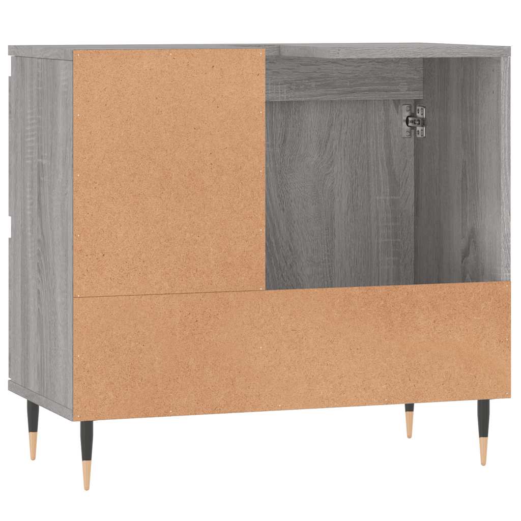 Armadietto Bagno Grigio Sonoma 65x33x60 cm in Legno Multistrato - homemem39