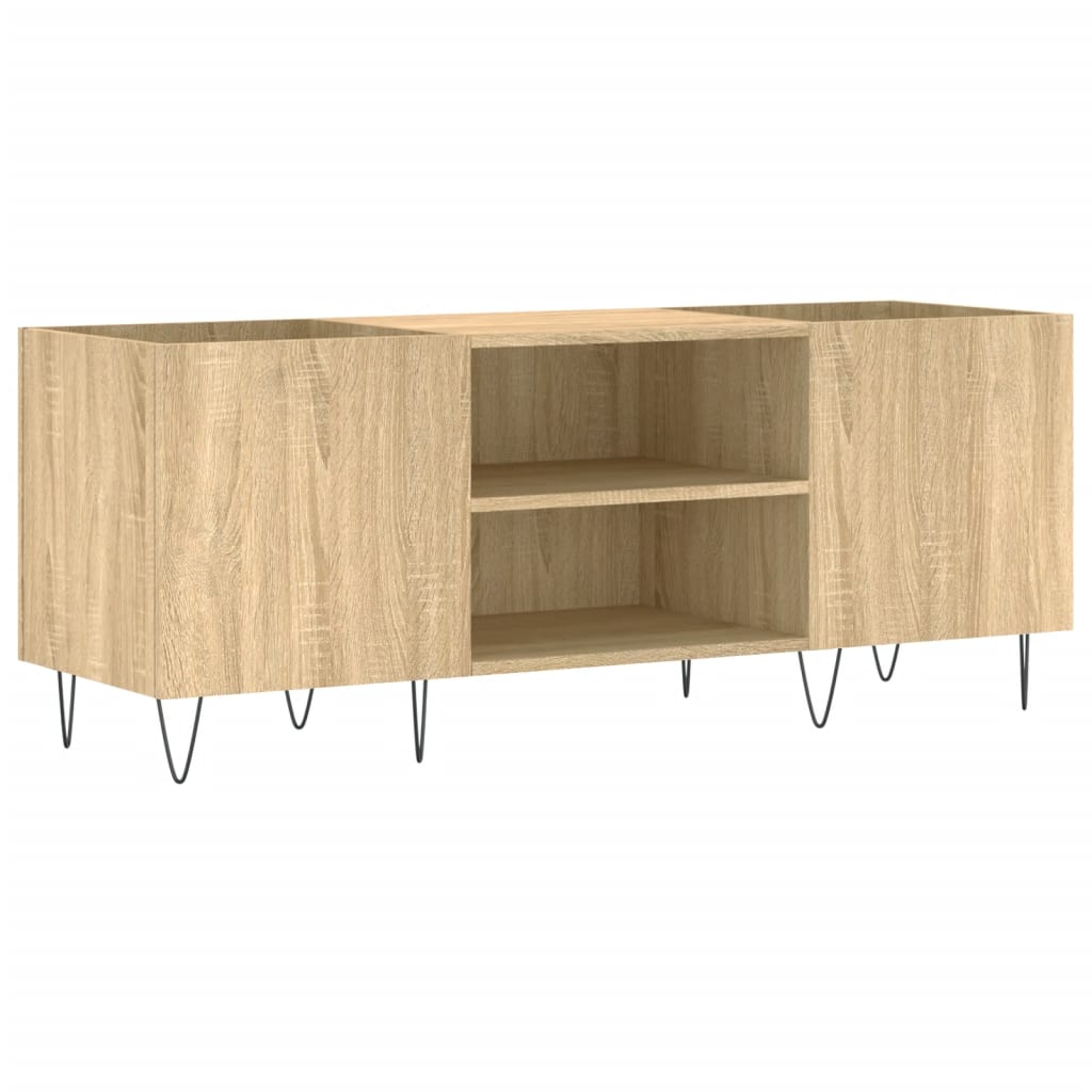 Mobile Porta Dischi Rovere Sonoma 121x38x48cm Legno Multistrato