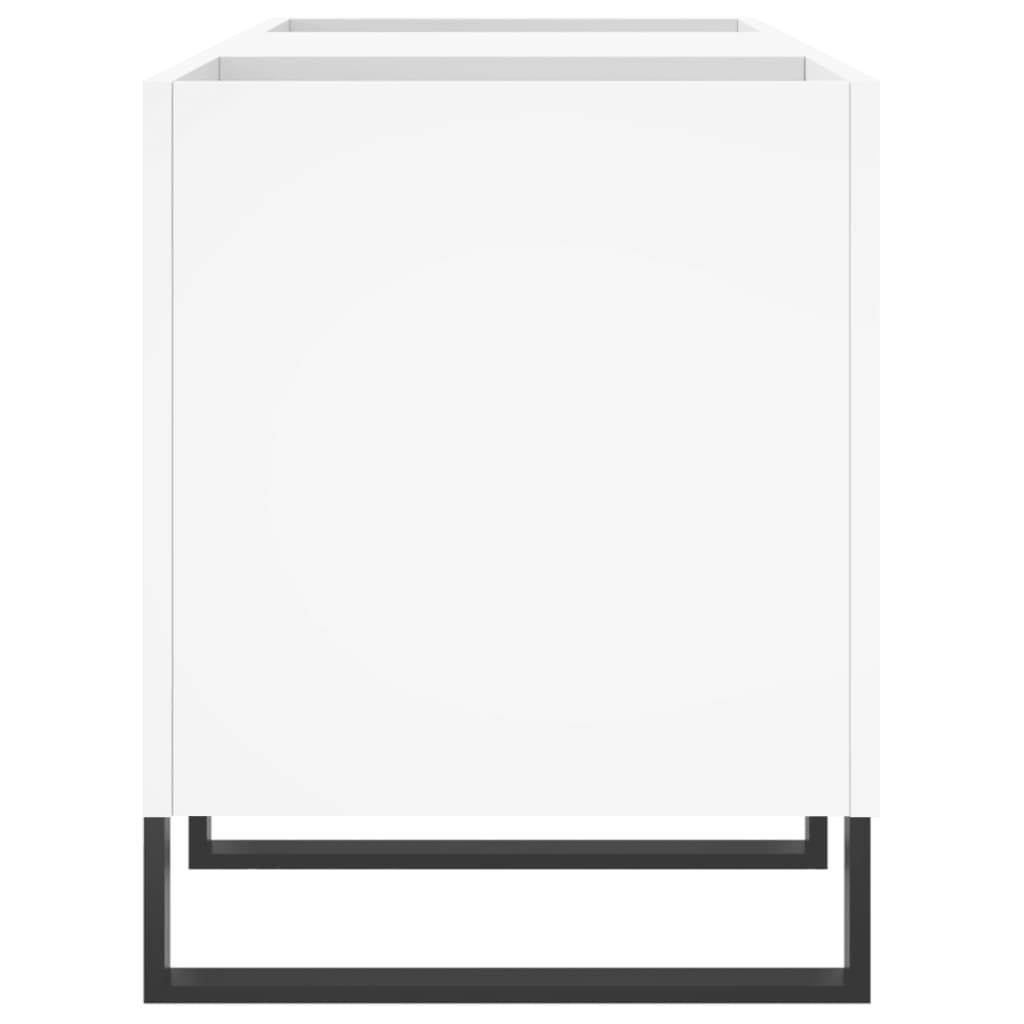 Mobile Porta Dischi Bianco 121x38x48 cm in Legno Multistrato - homemem39