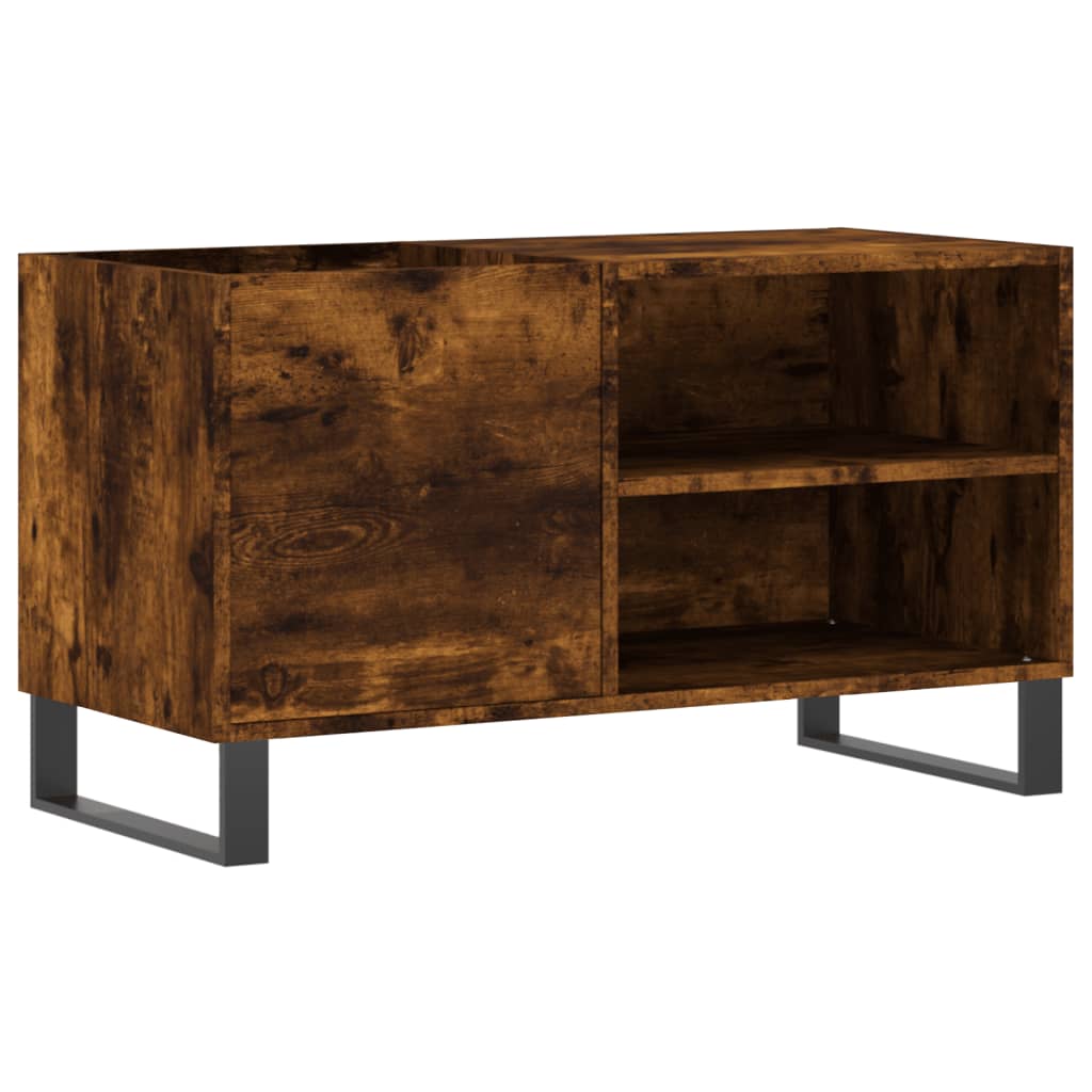 Mobile Porta Dischi Rovere Fumo 85x38x48 cm Legno Multistrato - homemem39