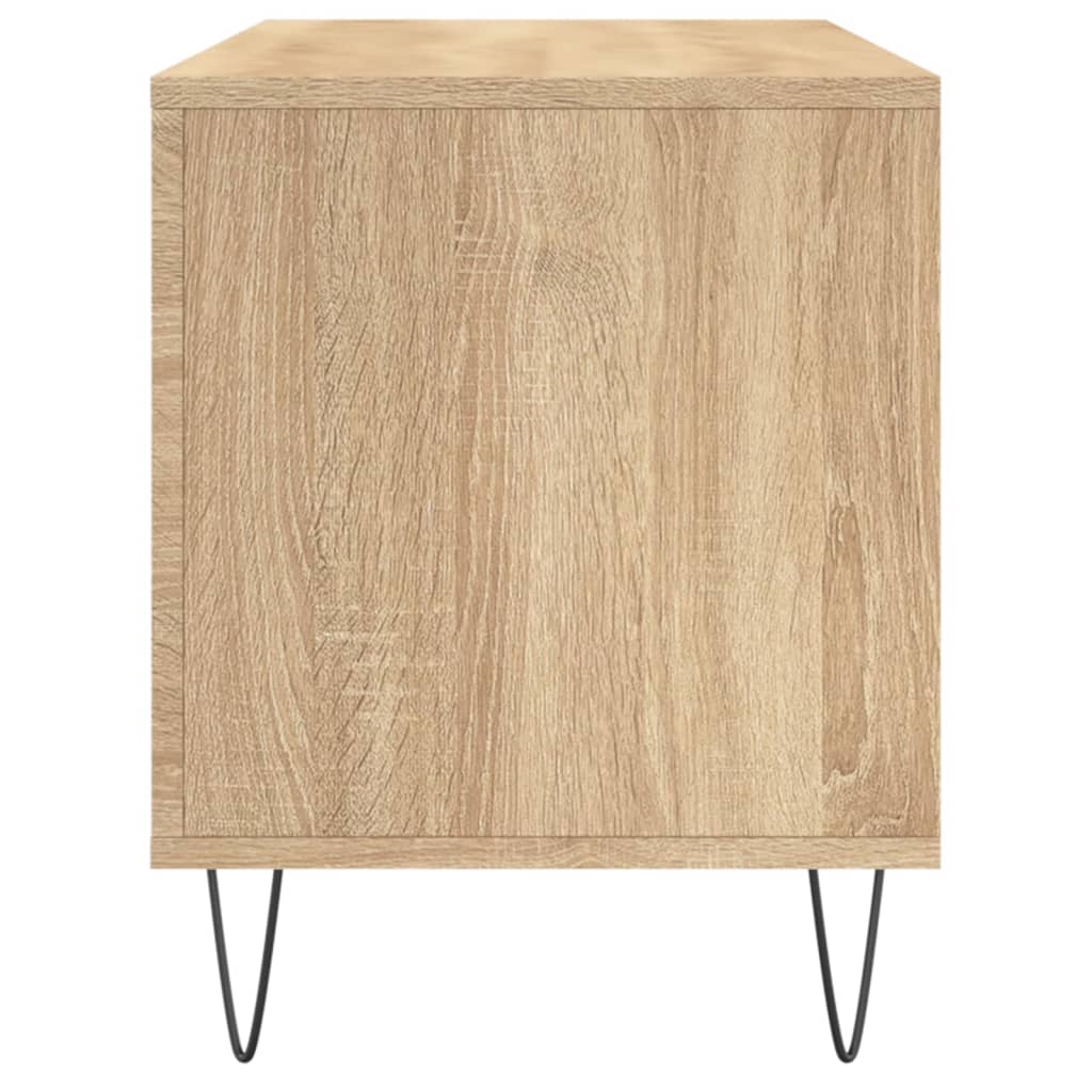 Mobile Porta Dischi Rovere Sonoma 100x38x48cm Legno Multistrato - homemem39