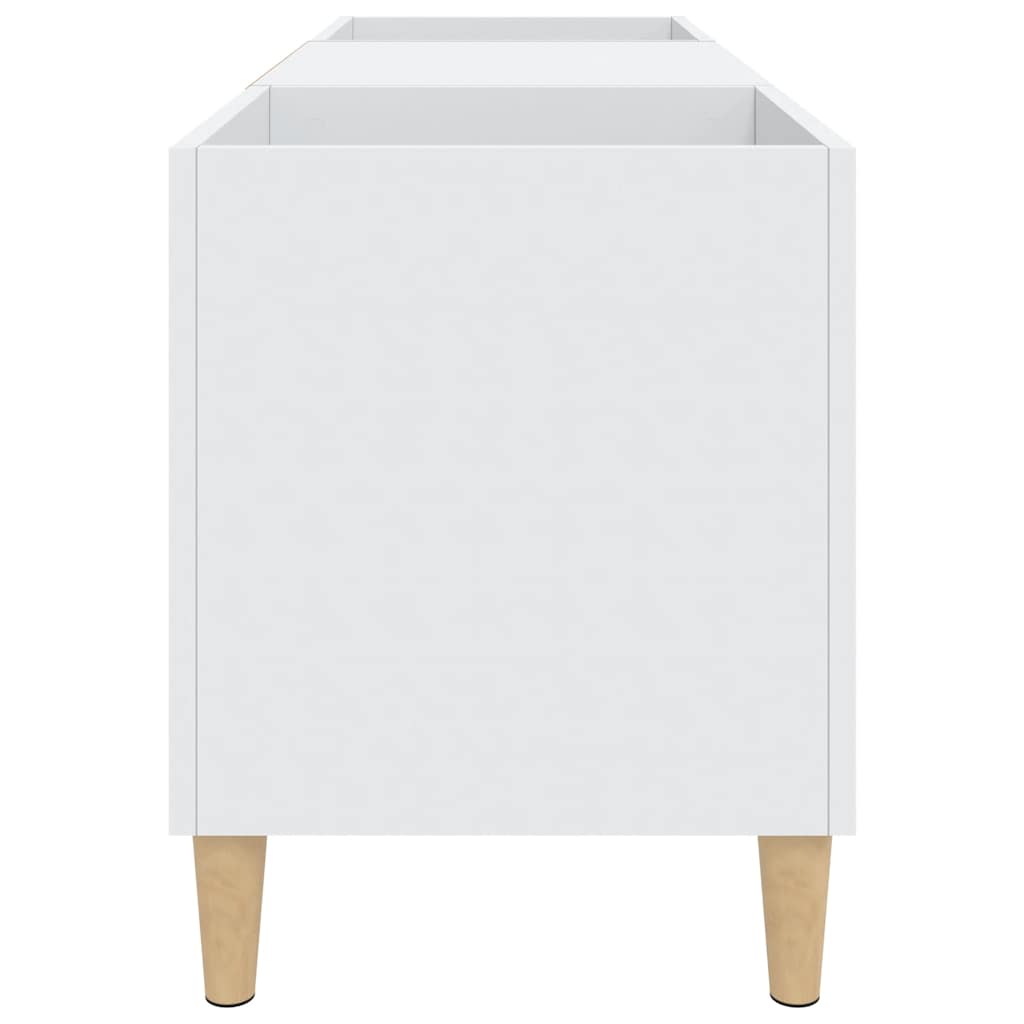 Mobile Porta Dischi Bianco 121x38x48 cm in Legno Multistrato - homemem39