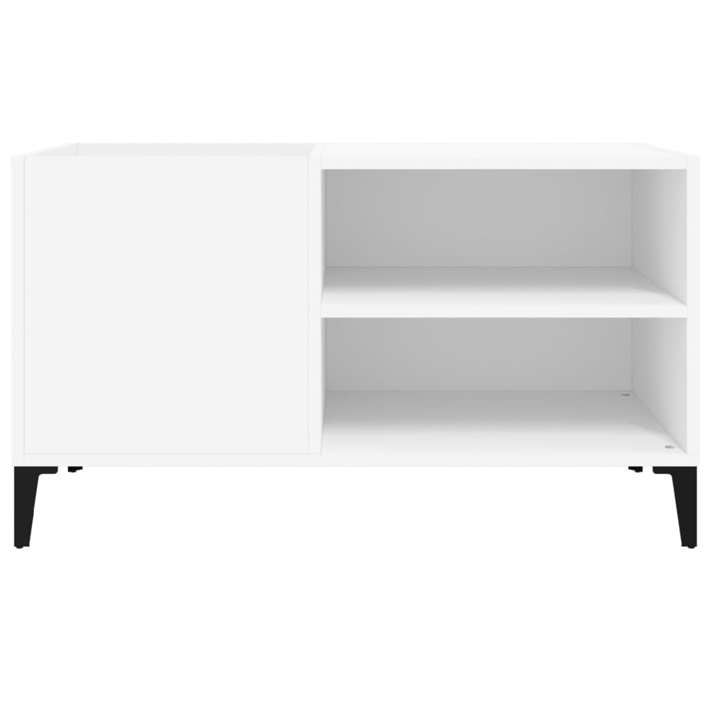 Mobile Porta Dischi Bianco 84,5x38x48 cm in Legno Multistrato - homemem39