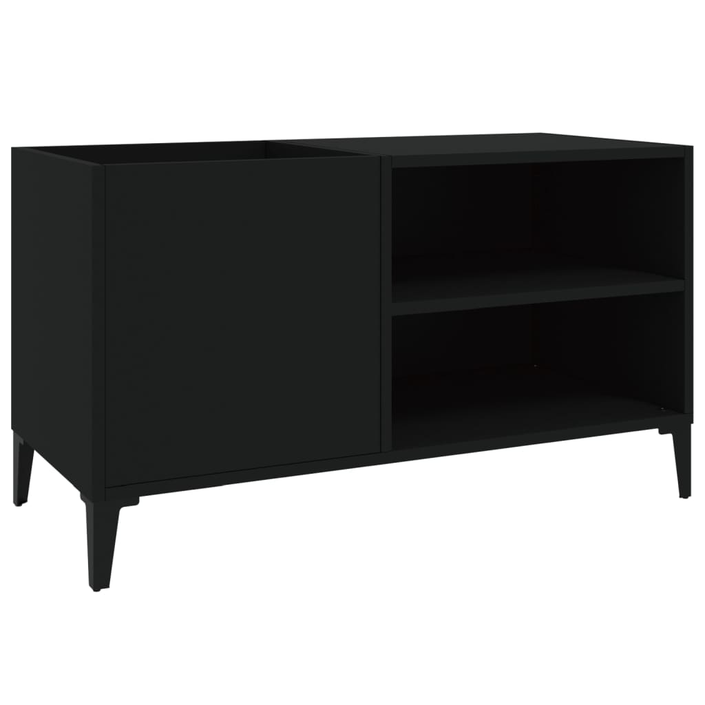 Mobile Porta Dischi Nero 84,5x38x48 cm in Legno Multistrato - homemem39