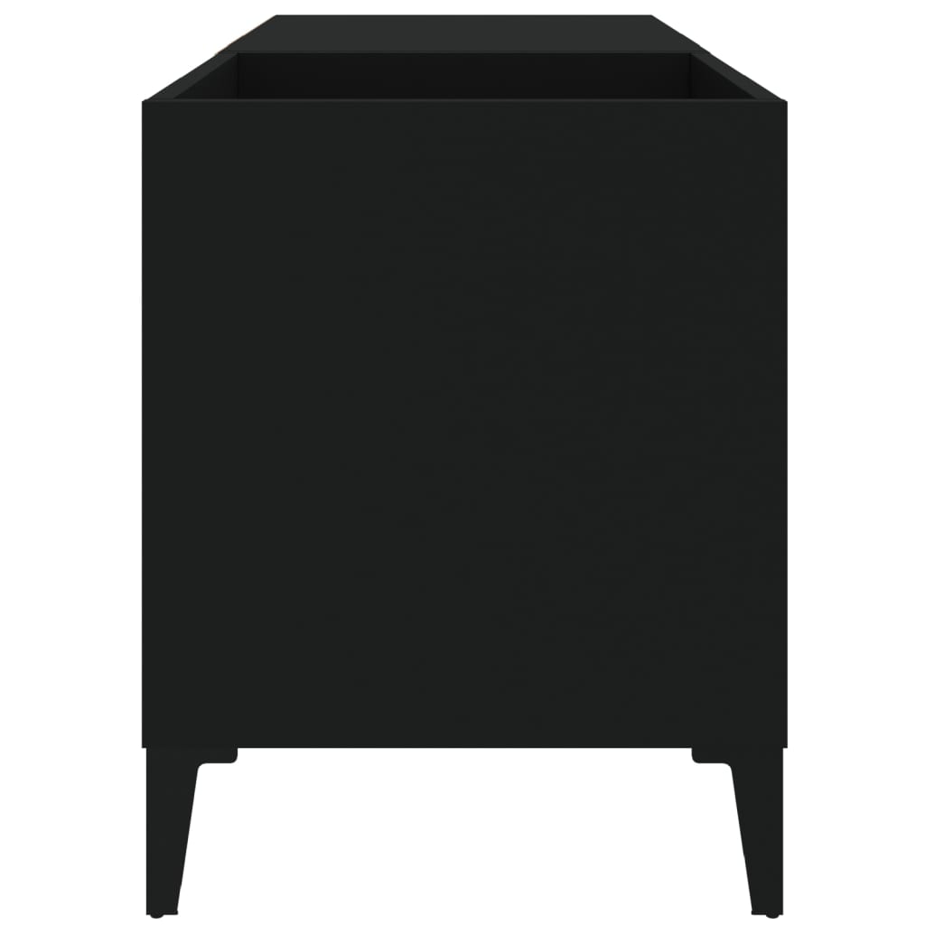 Mobile Porta Dischi Nero 84,5x38x48 cm in Legno Multistrato - homemem39