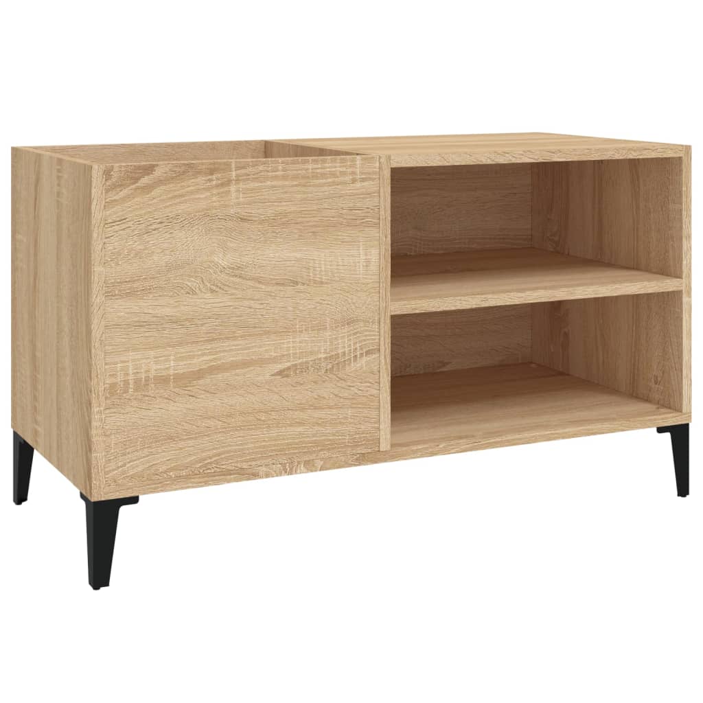 Mobile Porta Dischi Rovere Sonoma 84,5x38x48 Legno Multistrato - homemem39