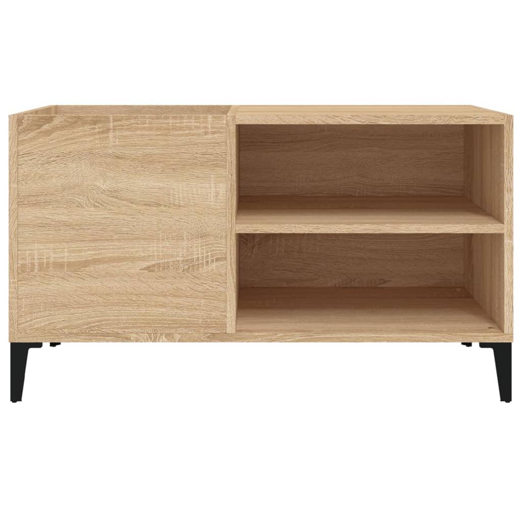 Mobile Porta Dischi Rovere Sonoma 84,5x38x48 Legno Multistrato - homemem39