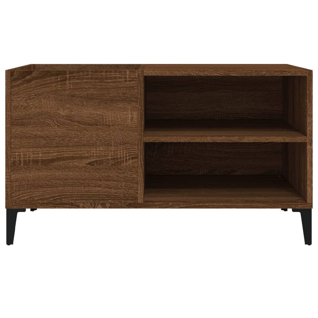 Mobile Porta Dischi Rovere Marrone 84,5x38x48 Legno Multistrato - homemem39