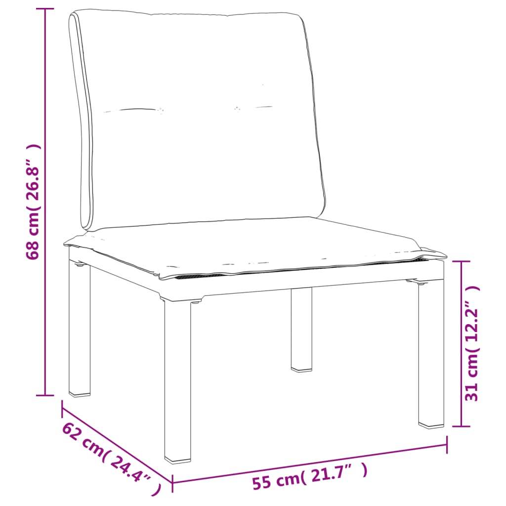 Set Salotto da Giardino 7 pz Nero e Grigio in Polyrattan | homemem39