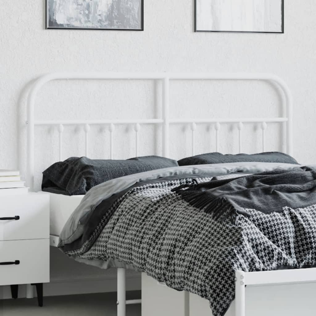Testiera in Metallo Bianco 135 cm