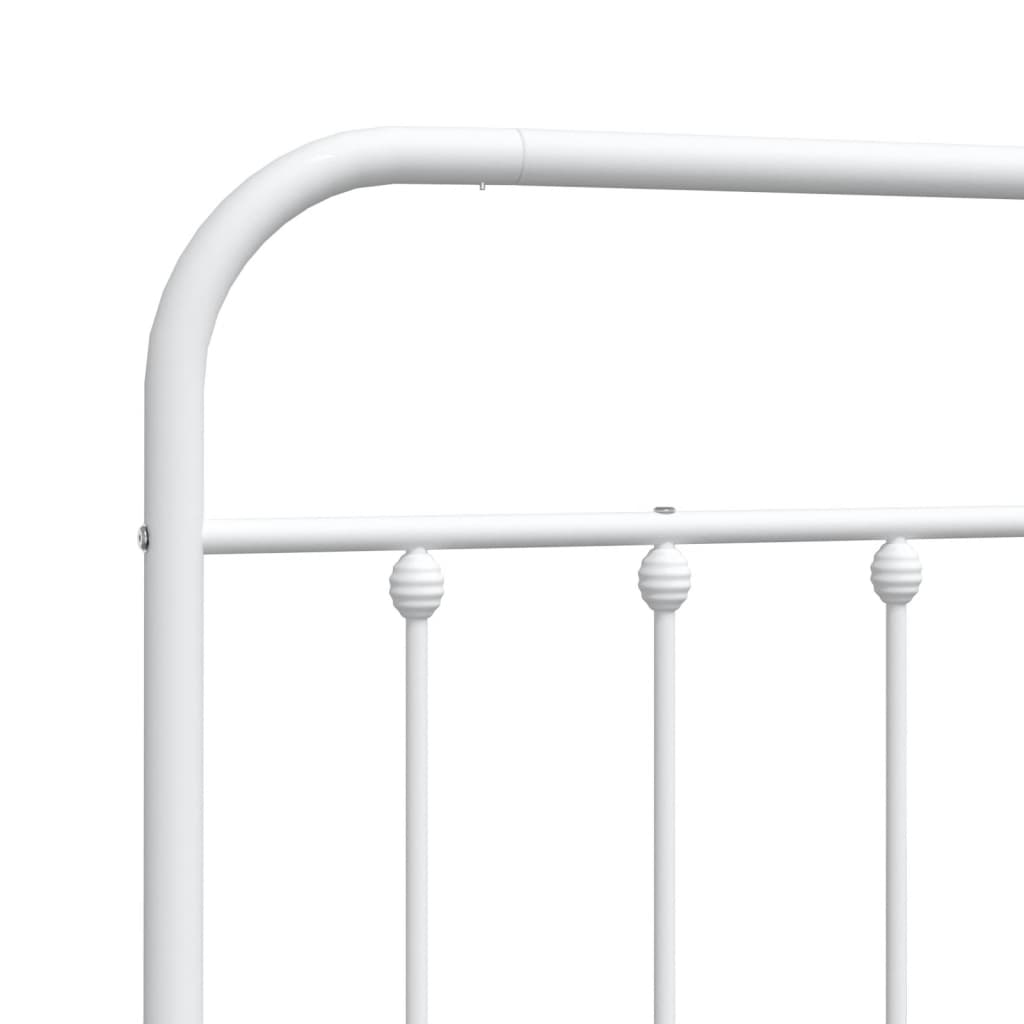 Testiera in Metallo Bianco 135 cm