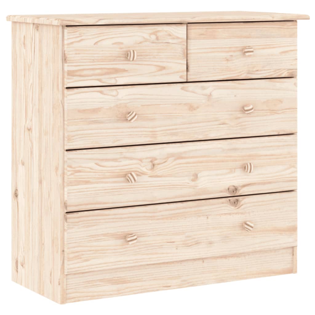 Credenza ALTA 77x35x165 cm in Legno Massello di Pino - homemem39