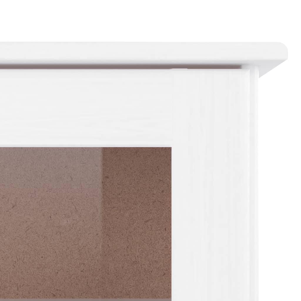 Credenza ALTA Bianca 77x35x165 cm in Legno Massello di Pino