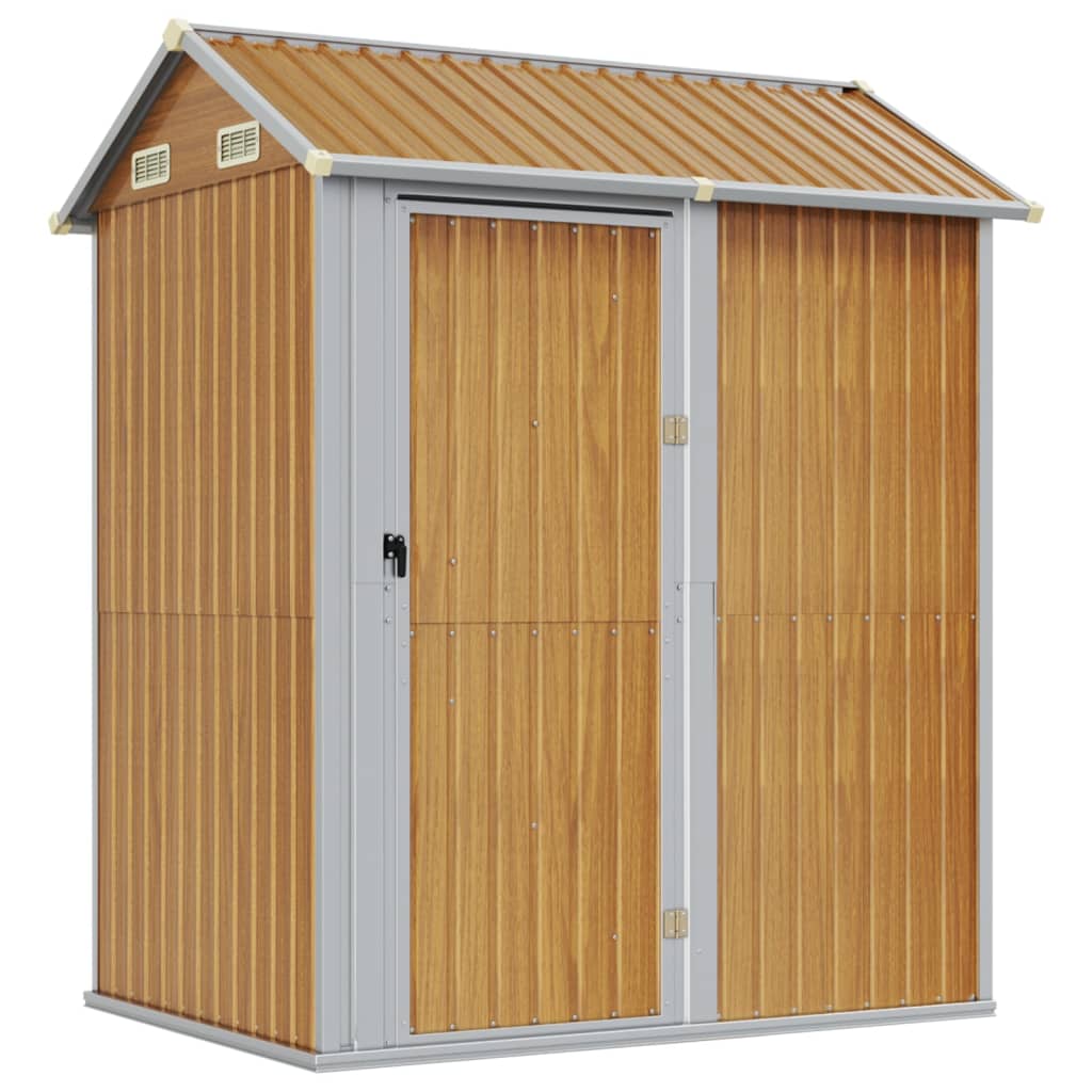 Capanno Giardino Marrone Chiaro 192x152,5x237cm Acciaio Zincato - homemem39