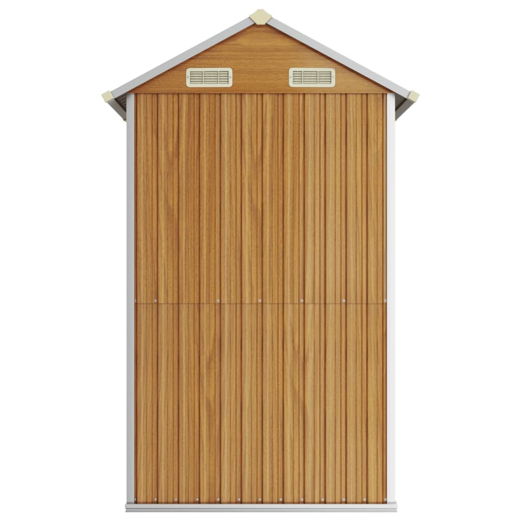 Capanno Giardino Marrone Chiaro 192x152,5x237cm Acciaio Zincato - homemem39