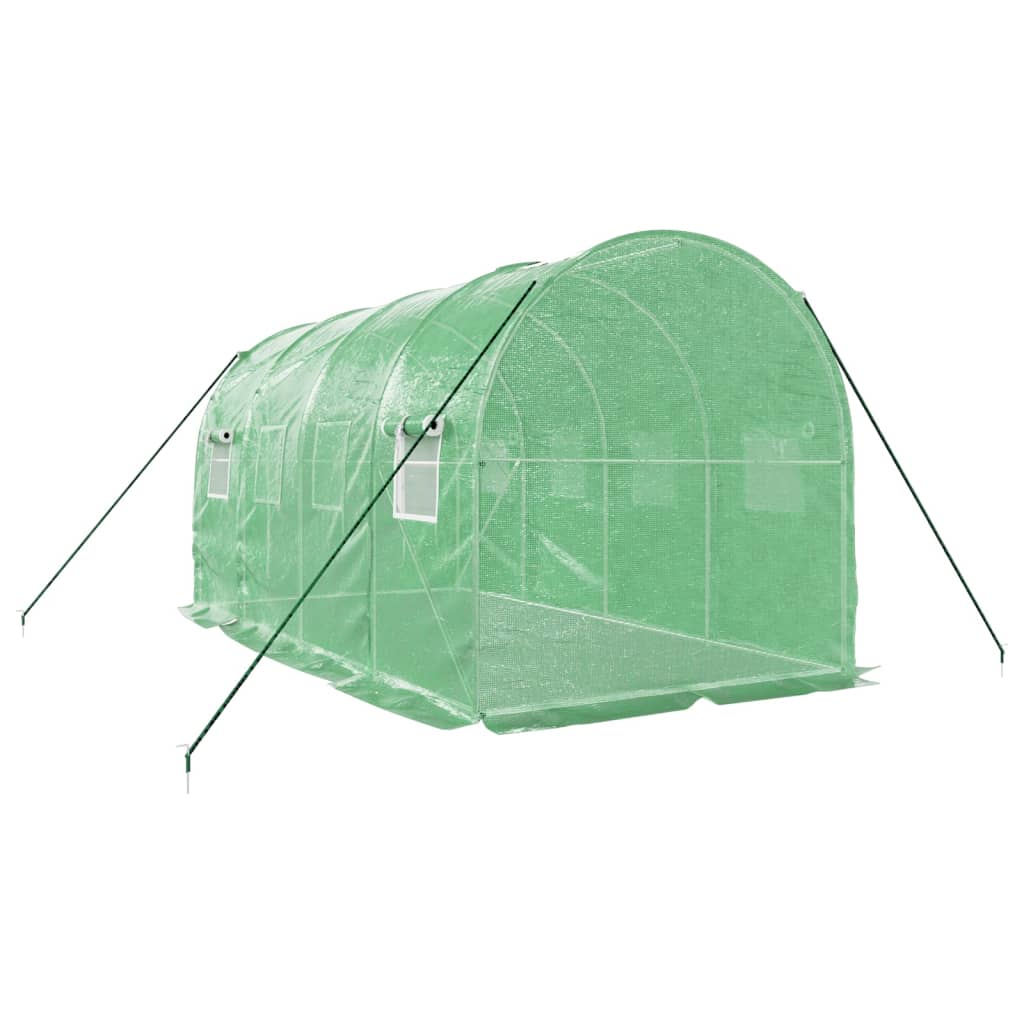 Serra con Telaio in Acciaio Verde 8 m² 4x2x2 m - homemem39