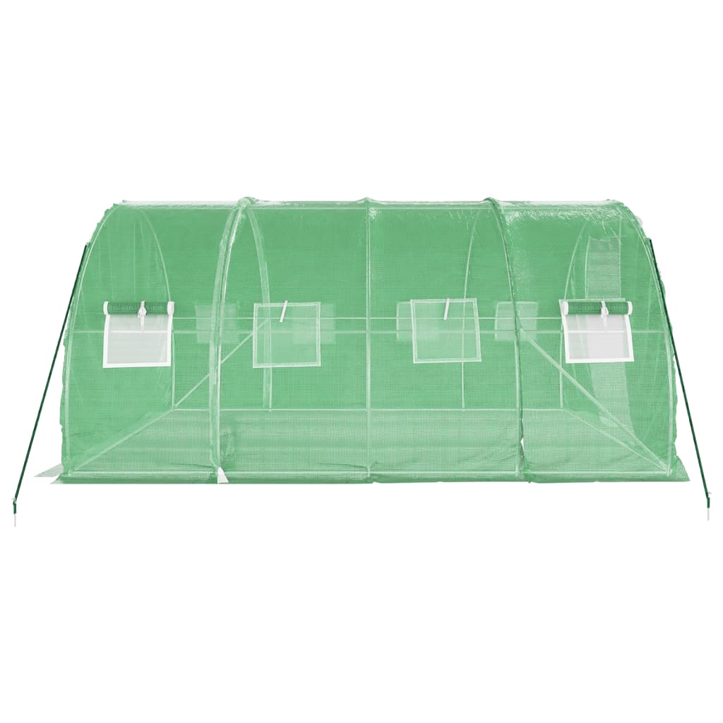 Serra con Telaio in Acciaio Verde 12 m² 4x3x2 m - homemem39