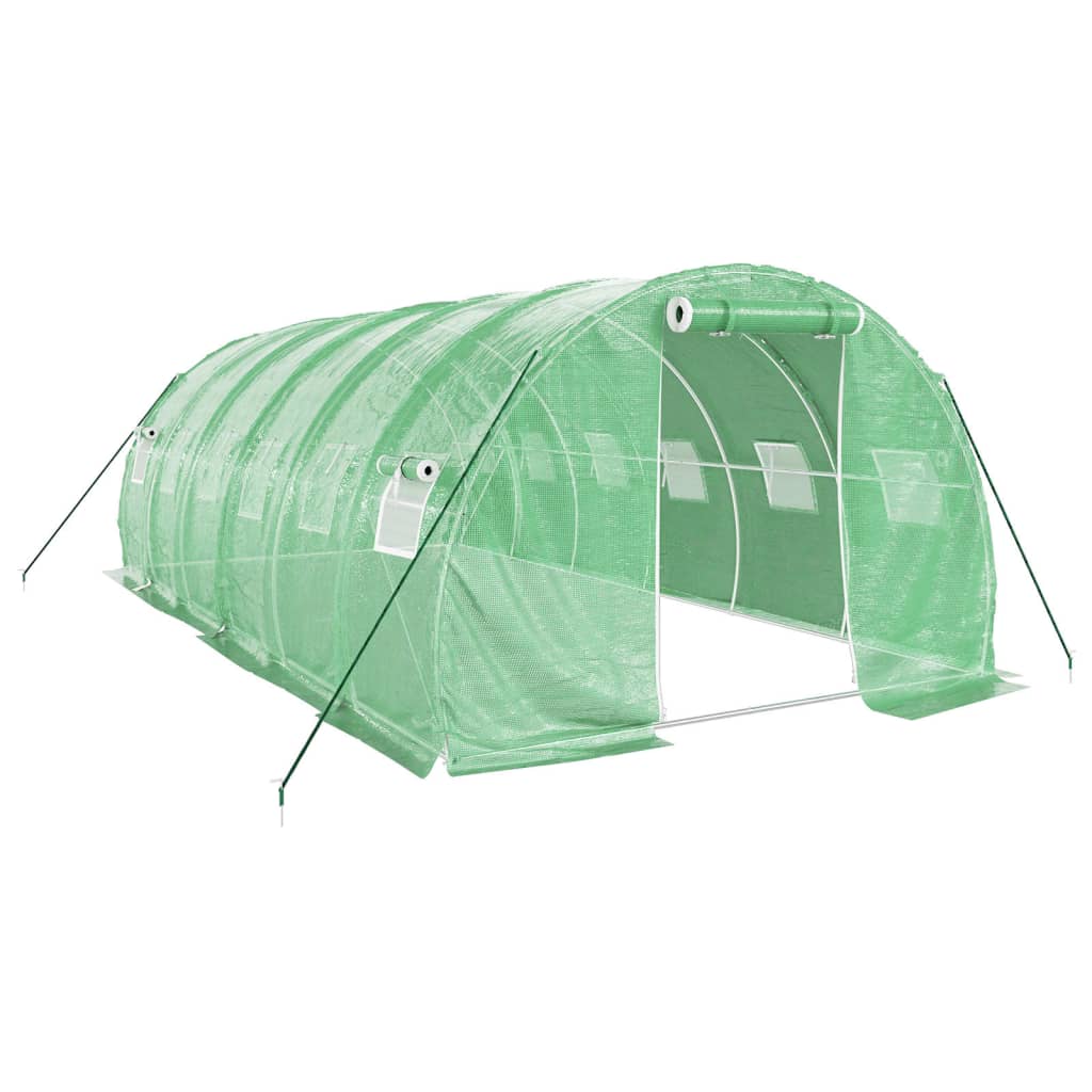 Serra con Telaio in Acciaio Verde 18 m² 6x3x2 m - homemem39