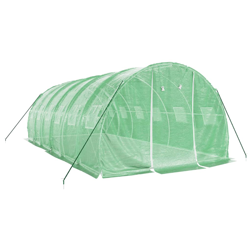 Serra con Telaio in Acciaio Verde 18 m² 6x3x2 m - homemem39
