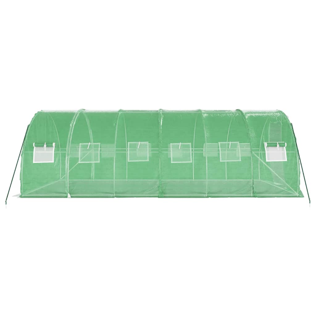 Serra con Telaio in Acciaio Verde 18 m² 6x3x2 m - homemem39