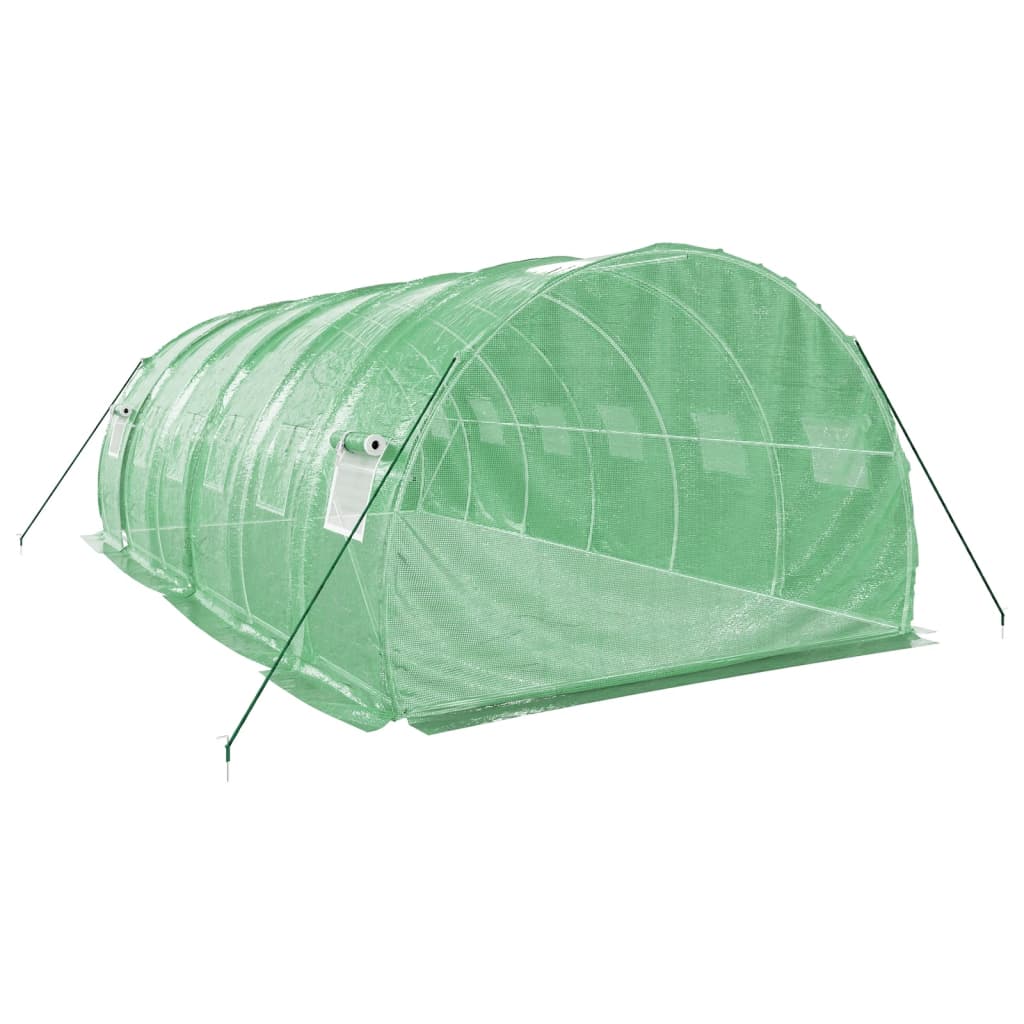 Serra con Telaio in Acciaio Verde 18 m² 6x3x2 m - homemem39