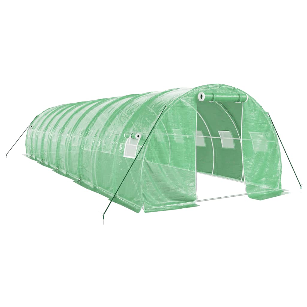Serra con Telaio in Acciaio Verde 30 m² 10x3x2 m - homemem39