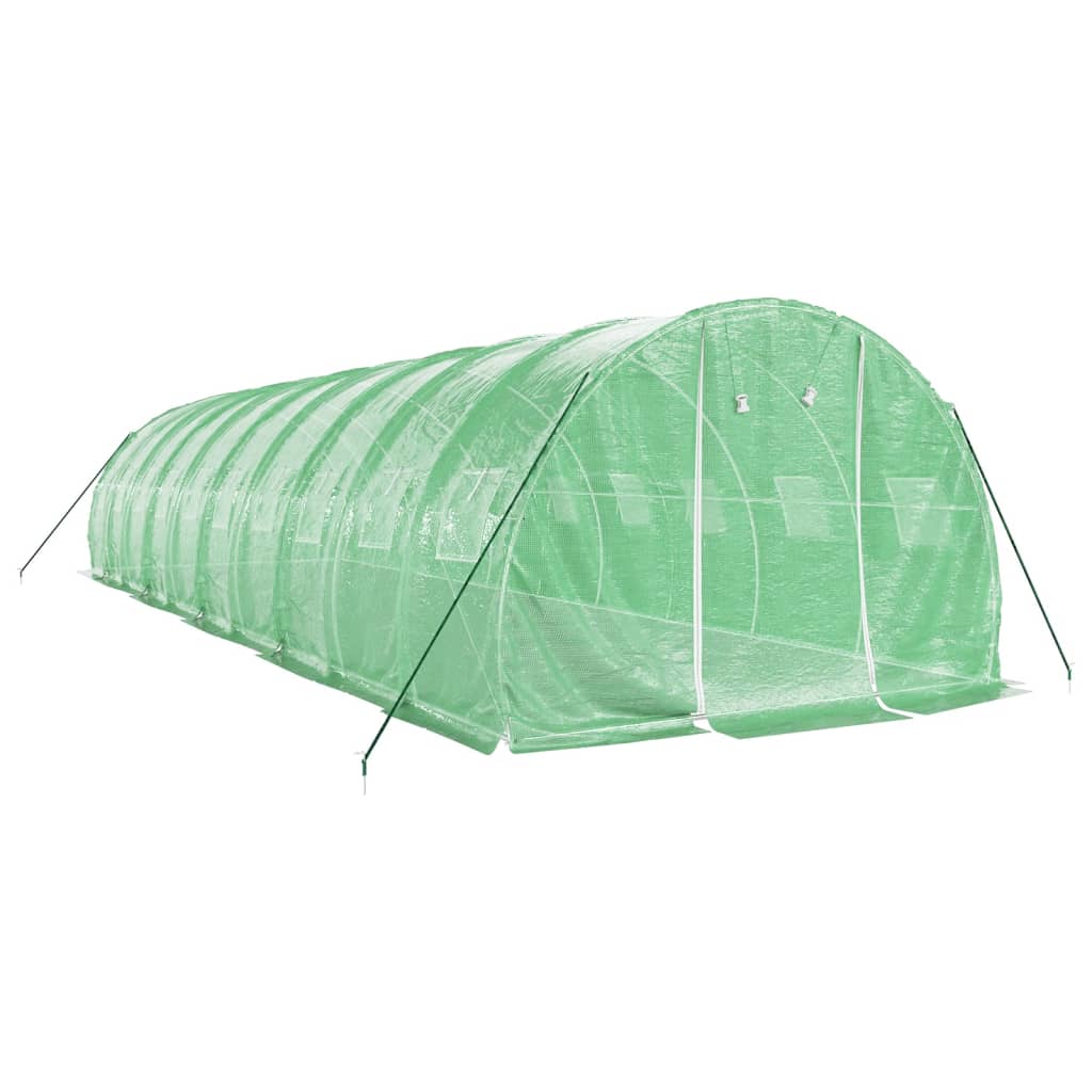 Serra con Telaio in Acciaio Verde 30 m² 10x3x2 m - homemem39