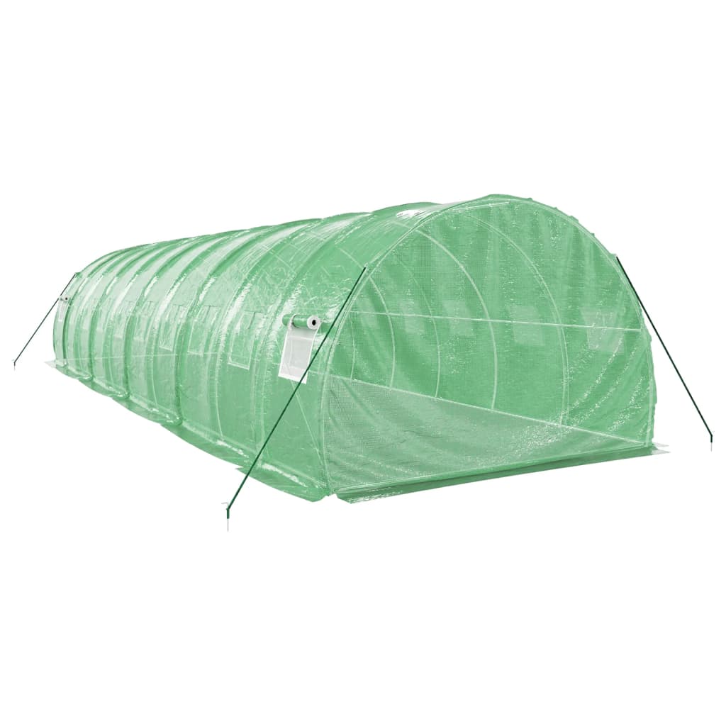 Serra con Telaio in Acciaio Verde 30 m² 10x3x2 m - homemem39