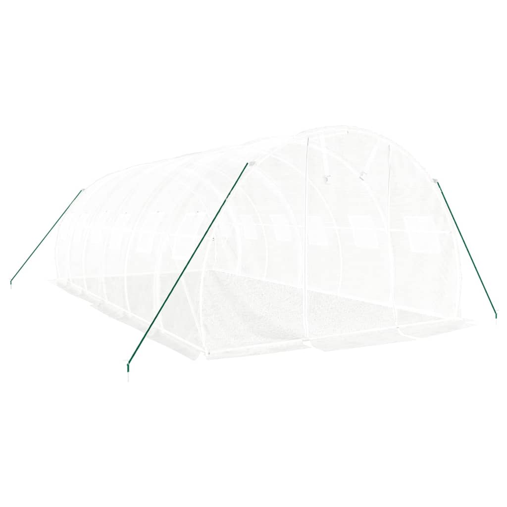Serra con Telaio in Acciaio Bianco 18 m² 6x3x2 m - homemem39