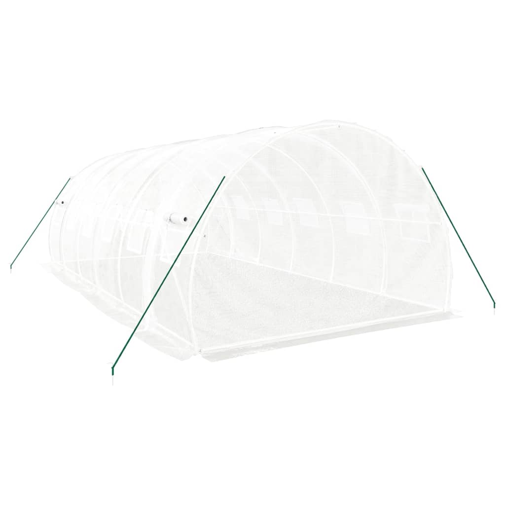 Serra con Telaio in Acciaio Bianco 18 m² 6x3x2 m - homemem39