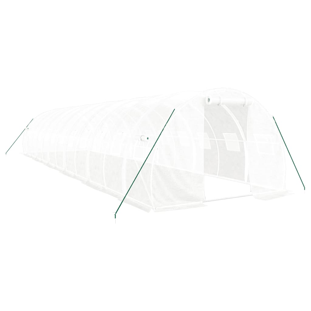 Serra con Telaio in Acciaio Bianco 36 m² 12x3x2 m - homemem39