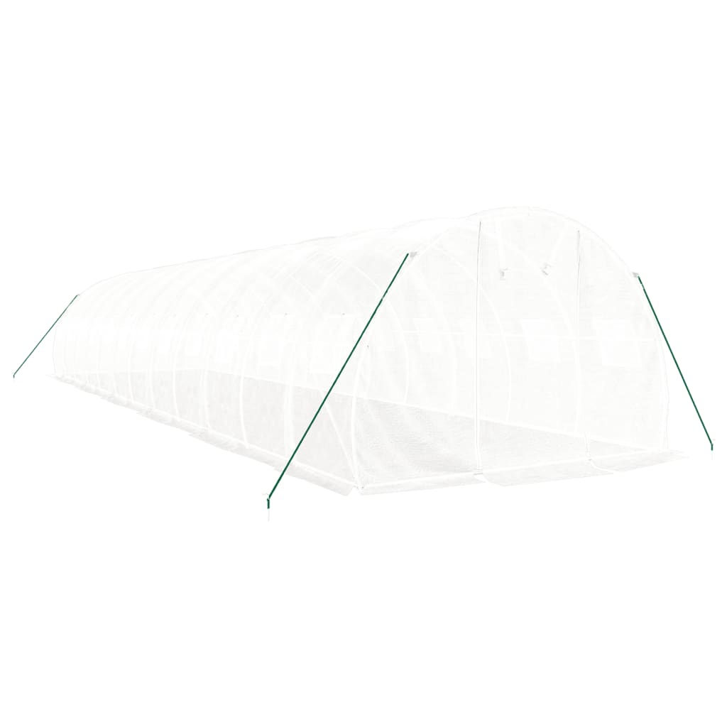 Serra con Telaio in Acciaio Bianco 36 m² 12x3x2 m - homemem39
