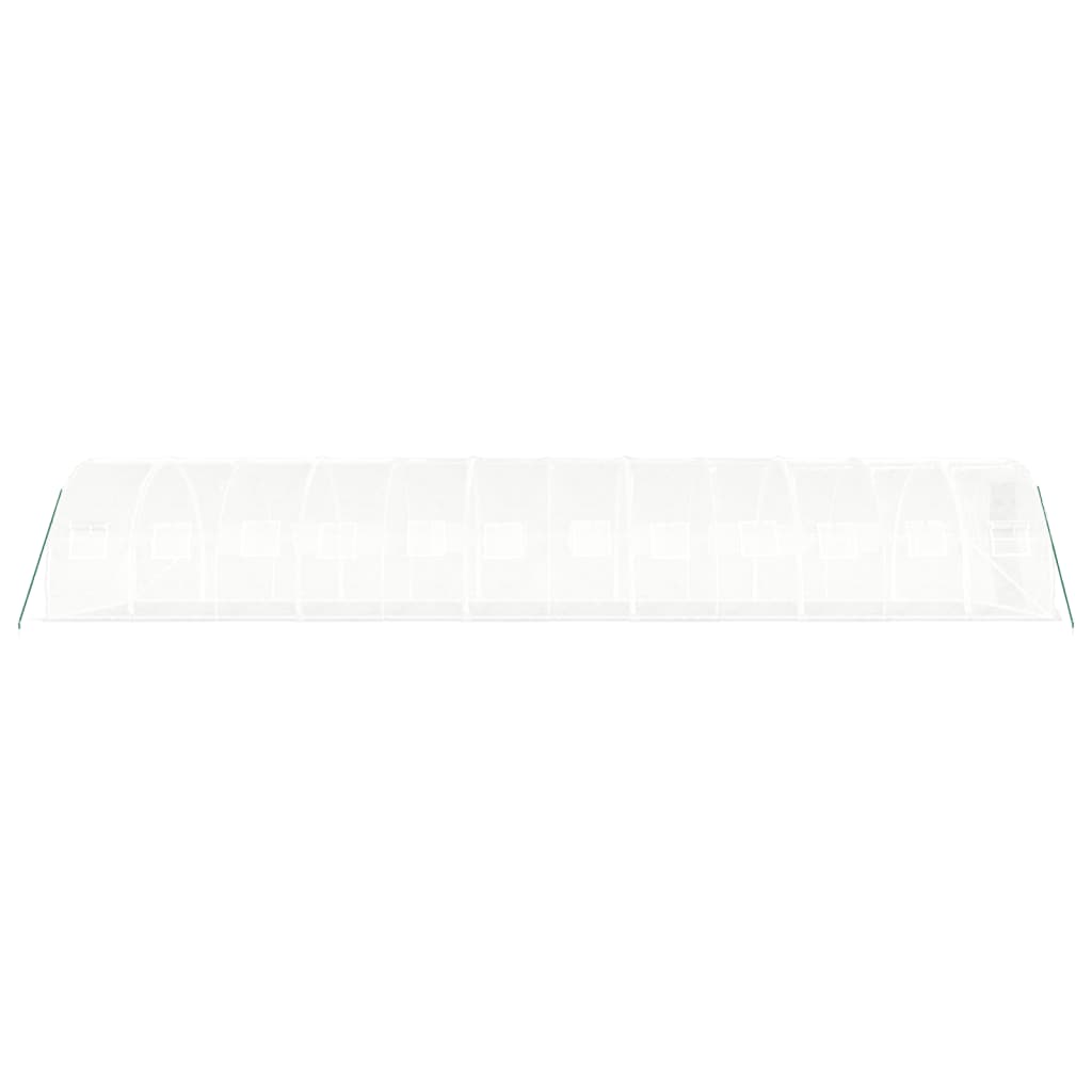Serra con Telaio in Acciaio Bianco 36 m² 12x3x2 m - homemem39