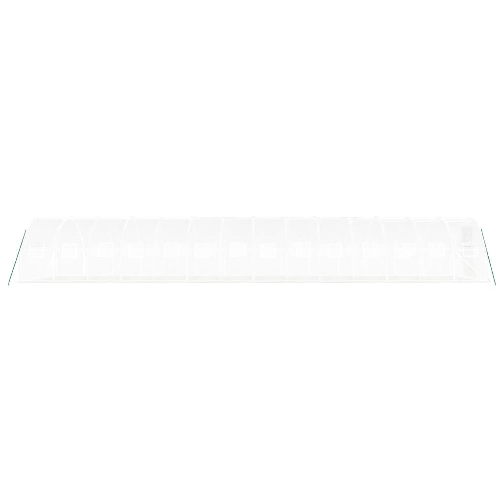 Serra con Telaio in Acciaio Bianco 42 m² 14x3x2 m - homemem39