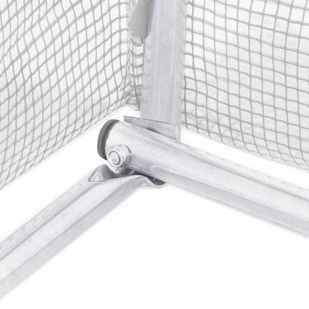 Serra con Telaio in Acciaio Bianco 42 m² 14x3x2 m - homemem39