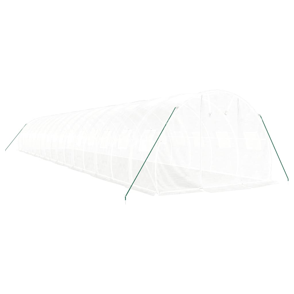 Serra con Telaio in Acciaio Bianco 48 m² 16x3x2 m - homemem39