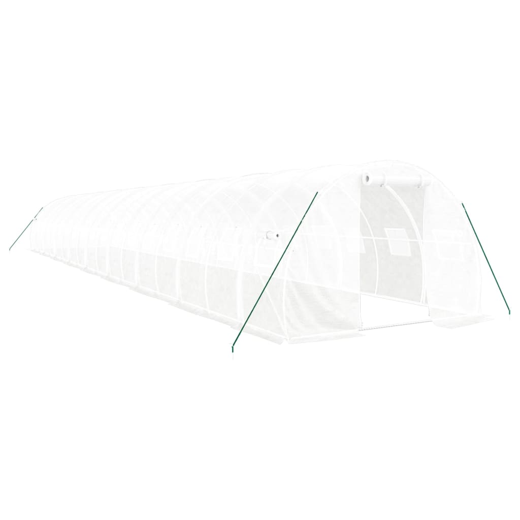 Serra con Telaio in Acciaio Bianco 54 m² 18x3x2 m - homemem39