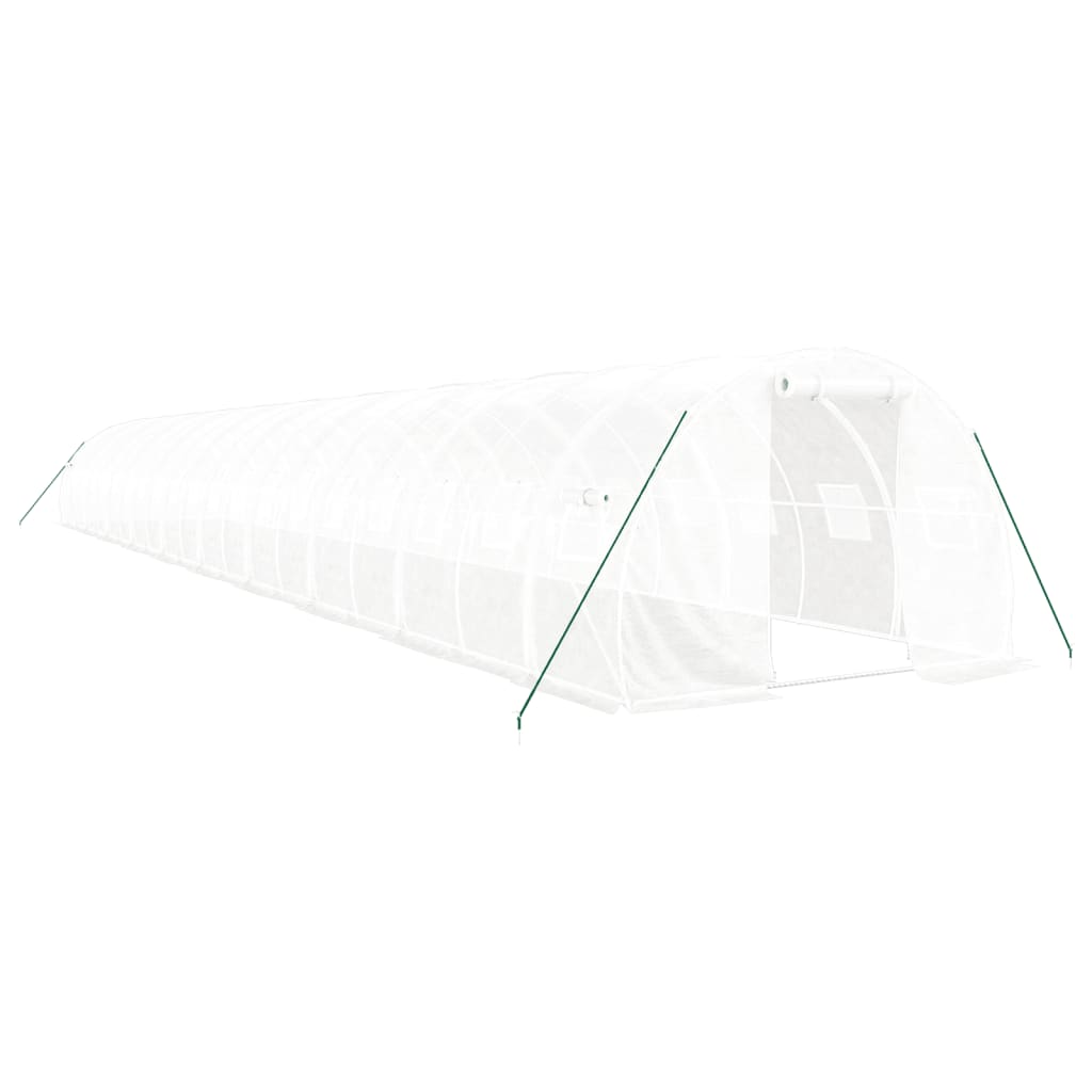 Serra con Telaio in Acciaio Bianco 60 m² 20x3x2 m - homemem39
