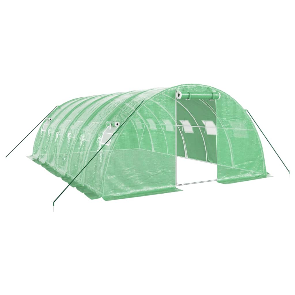 Serra con Telaio in Acciaio Verde 24 m² 6x4x2 m - homemem39