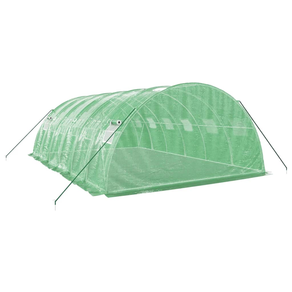 Serra con Telaio in Acciaio Verde 24 m² 6x4x2 m - homemem39