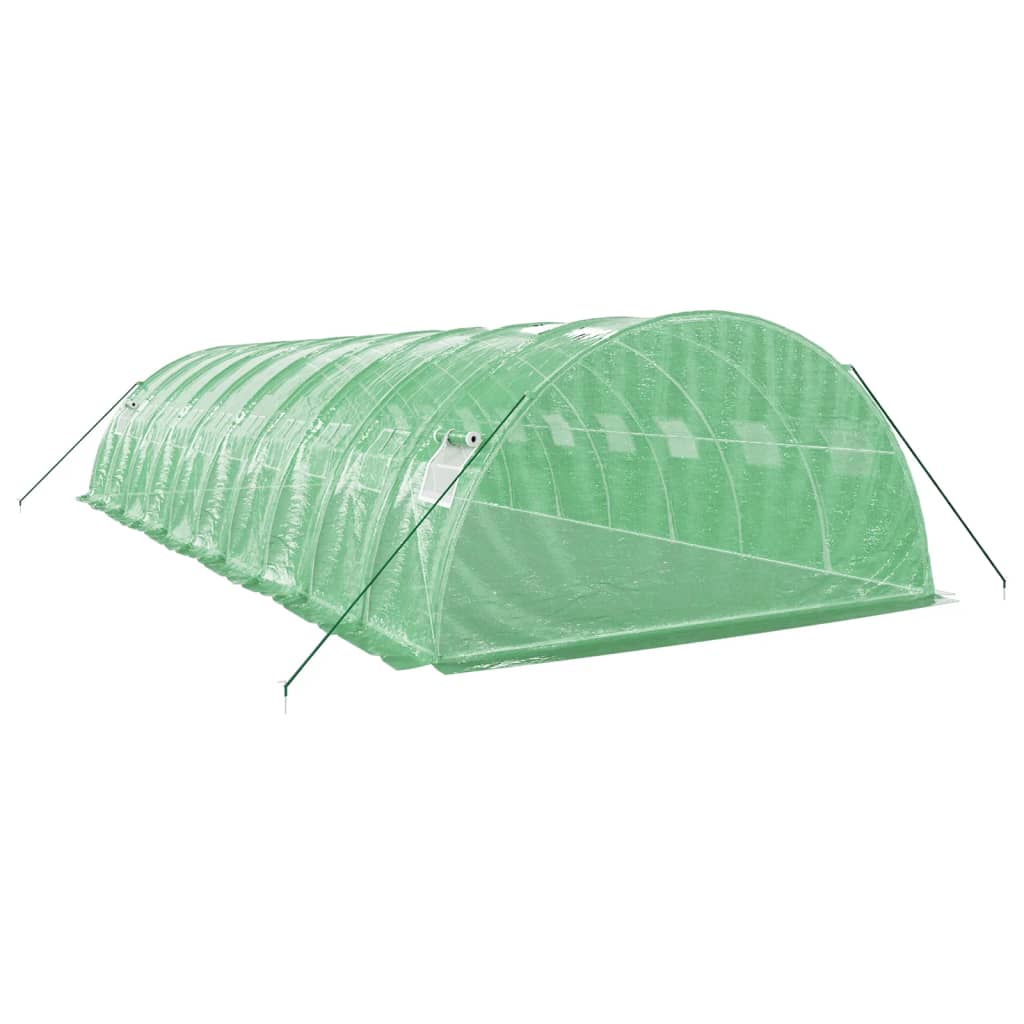 Serra con Telaio in Acciaio Verde 40 m² 10x4x2 m - homemem39