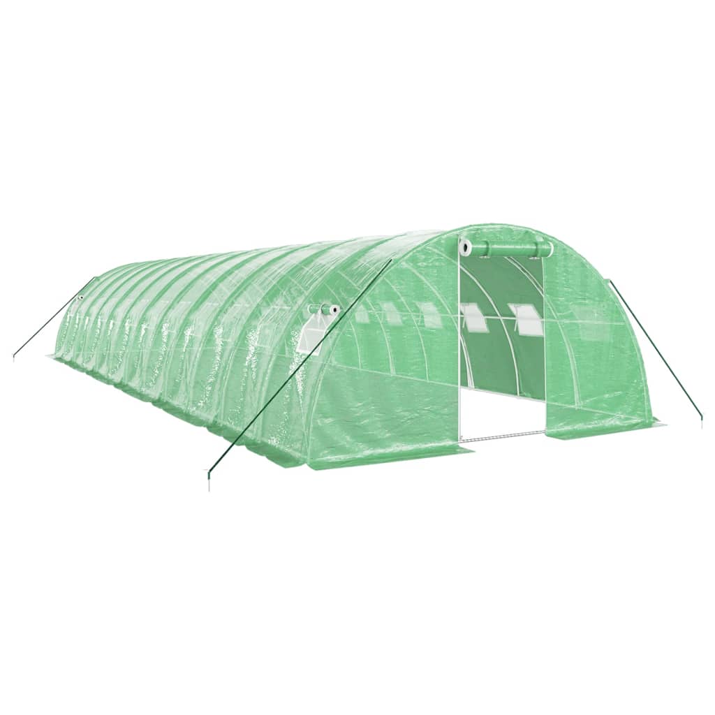 Serra con Telaio in Acciaio Verde 48 m² 12x4x2 m - homemem39