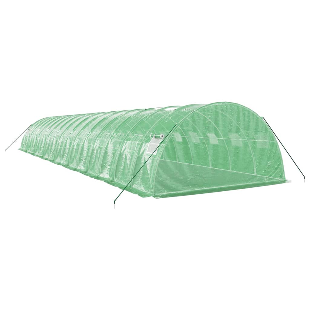Serra con Telaio in Acciaio Verde 64 m² 16x4x2 m - homemem39